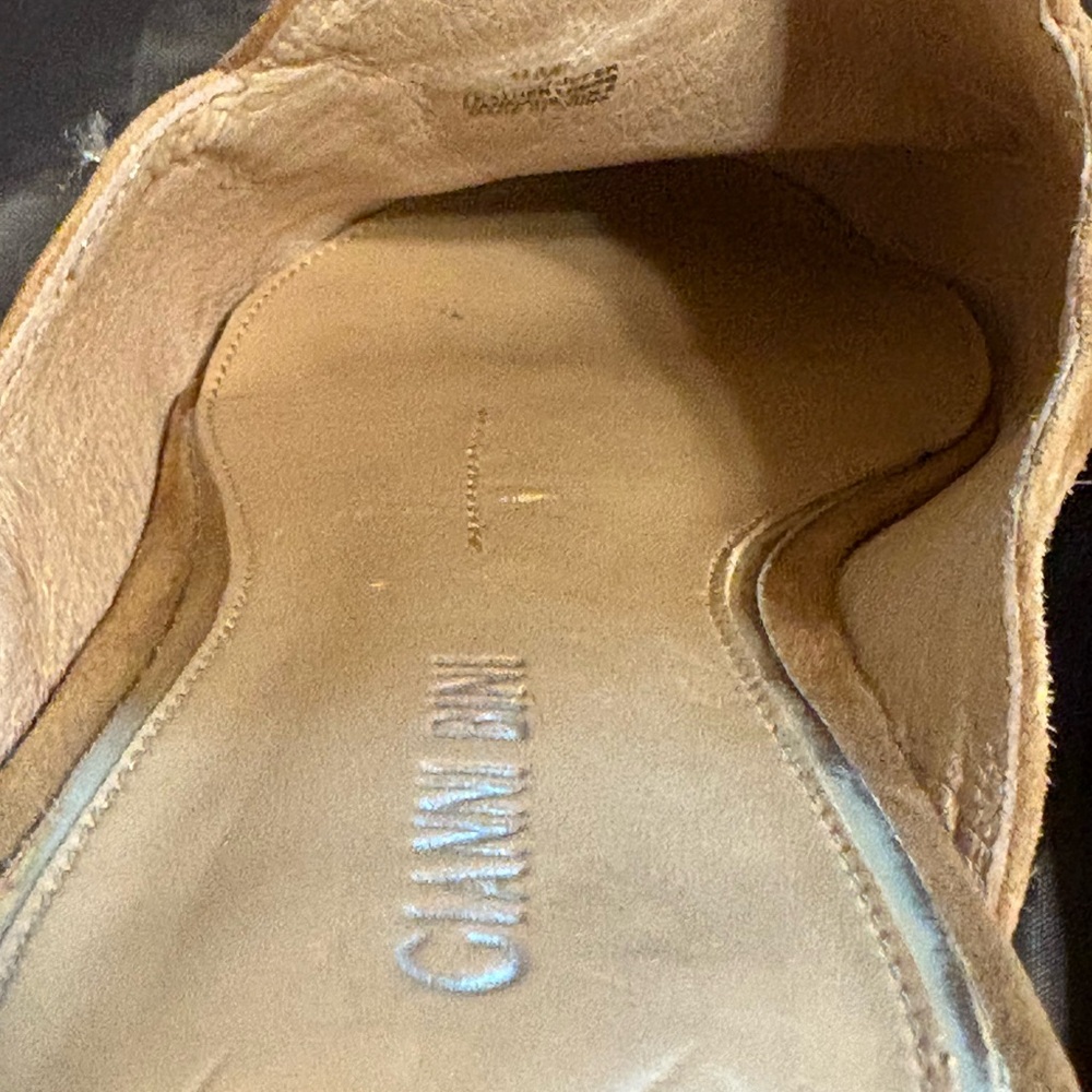 Gianni Bini Suede Tassel Loafer Mules Women’s Size 9M Tan - Picture 8 of 9
